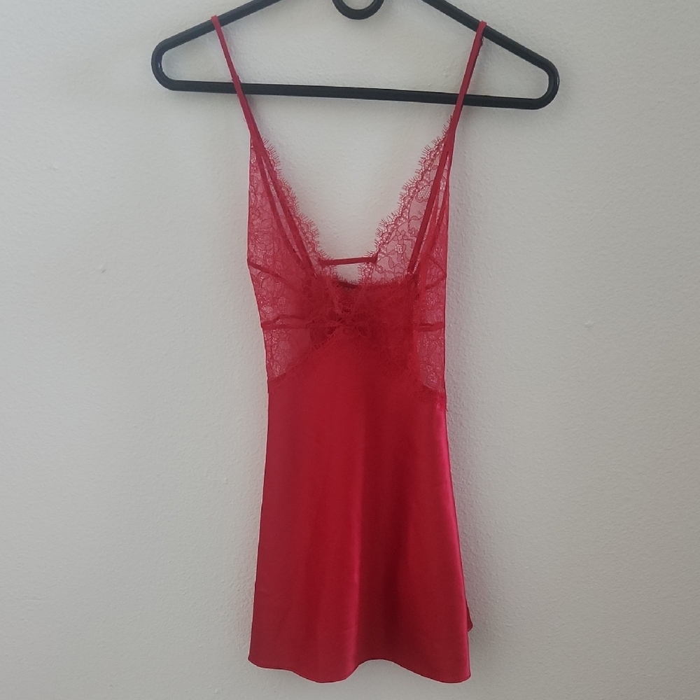 Victoria's Secret Red Lace Slip